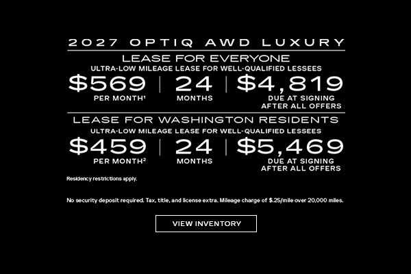2027 OPTIQ AWD LUXURY. Ultra-low milege lease for well-qualified lessees. $569 per month 24 month...